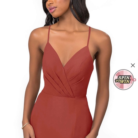 AZAZIE EVERLEIGH
A-Line Pleated Chiffon Floor-Length Dress Terracotta (colour) - Picture 2 of 3